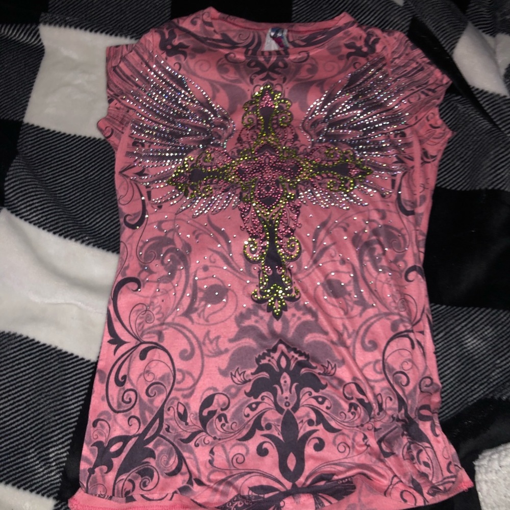 Pink Bedazzled Shirt